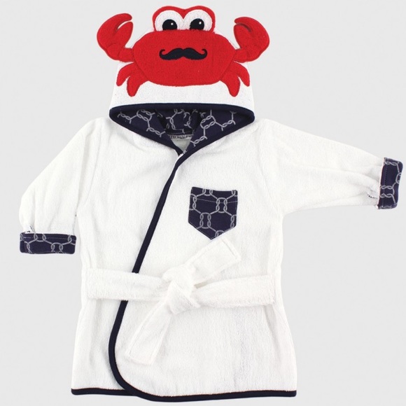 Hudson Baby Other - Hudson Baby Crab Hooded Nautical Bath Robe